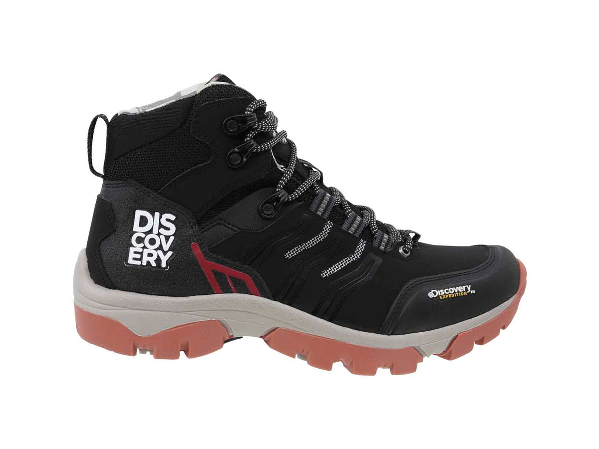 Bota Hiking Discovery Expedition Blackwood 2504 Negro Rojo Dama