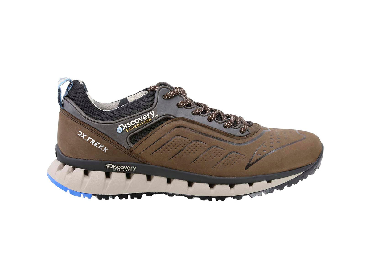 Tenis de Piel para Senderismo Discovery Expedition Tai 2343 Café Hombre